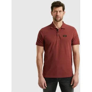 Poloshirt PME LEGEND "Short sleeve polo Trackway", Herren, Gr. S, rosa (spiced apple), Jersey, Obermaterial: 95% Baumwolle, 5% Elasthan, Shirts Poloshirt