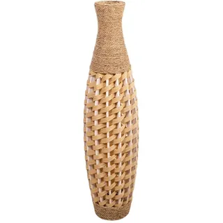 Alexandra House Living Bodenvase Braun, PVC, Naturfaser, 28 x 100 x 28 cm