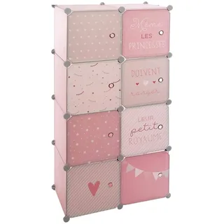 WELL HOME MOBILIARIO & DECORACIÓN Schließfachschrank für Kinder in rosa | Breite 65 x Tiefe 31,5 x Höhe 125 cm