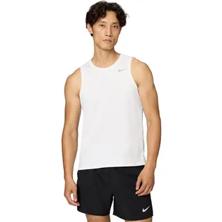 Nike Miler Dri-Fit Lauf-Tanktop Für Herren, White/Reflective Silv, DV9321-100, L