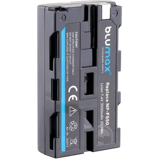 Blumax Akku kompatibel mit (Blackmagic NP-F570) Sony NP-F550 NP-F530 | 3500mAh - LG Zellen - auch für Blitzgeräte Videoleuchten Fieldmonitore