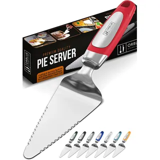 Orblue Kuchenheber & Tortenheber aus Edelstahl – Premium Servier- & Schneideheber, rostfrei & spülmaschinenfest – Küchenwerkzeug für Kuchen, Torten & Pizza – Rot