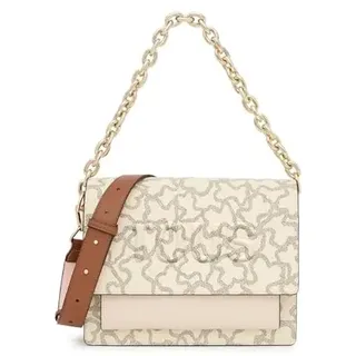 TOUS M. Audree Chain K Icon Umhängetasche, Beige-M, Damen, beige