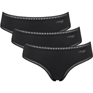 SLOGGI Hipster 3er Pack Schwarz S