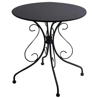 GARTENTISCH ANTHRAZIT Ø 70 CM H 72 CM AUS METALL MOD. NEW OLD