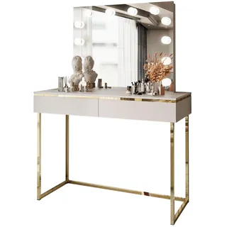lookway SCHMINKTISCH AURORA GOLD ELITE mit Spiegel