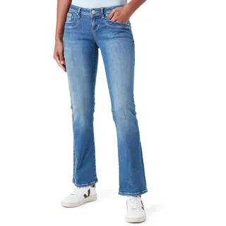 LTB Jeans Damen Jeans Bootcut Valerie - Low Waist Damen Bootcut Jeans mit Reißverschluss - Valerie Mandy WASH Jeanshose in Blau 30W / 32L