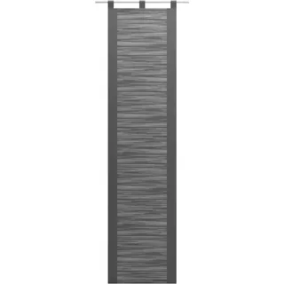 Schiebegardine NEUTEX FOR YOU "Padova" Gr. 5, grau (anthrazit), B:57cm H:265cm, Scherli, Polyester, Gardinen, Schiebegardine, inkl. Beschwerungsstange, Halbtransparent, Fransen-Effekt, modern