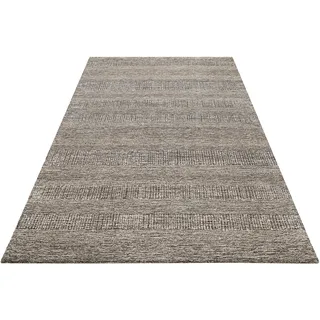 Wollteppich WECON HOME "Gustav", grau (taupe,braun), B:140cm H:8mm L:200cm, Wolle, Teppiche, Wollteppich
