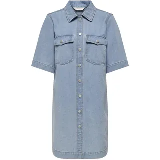 Only Jeanskleid Unifarben Blau 36