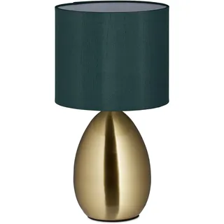 Relaxdays Nachttischlampe Gold