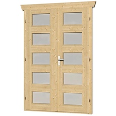 Bild Doppeltür BxH 123,4 x 19,3 cm mit Milchglas für 28 mm Häuser
