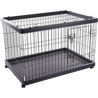 Karlie Flamingo Hundehütte mit Rollen, Pasy, Schwarz, 97.5 x 66.5 cm