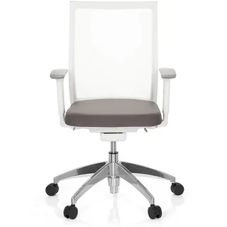HJH Office Aspen Stoff Weiß/Grau