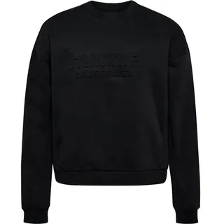 Hummel Boxy Crew Logo Sweatshirt - Black - XS