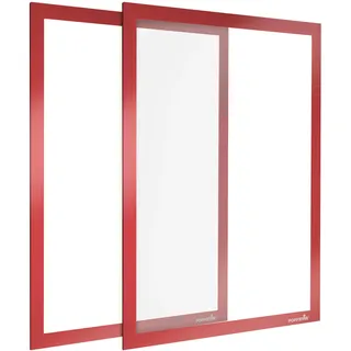 POPPSTAR Magnetrahmen A3 selbstklebend mit Magnetverschluss, rot, 2 Stück