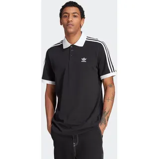 Poloshirt ADIDAS ORIGINALS "3-STRIPE POLO", Herren, Gr. S, schwarz, Obermaterial: 100% Baumwolle, gestreift, Shirts Poloshirt