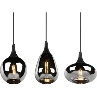 Trio Lumina 3-flg. 60 cm eckig schwarz