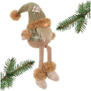 com-four® Premium Kantenhocker - große Wichtel in XXL für die Weihnachtsdeko, Handmade Gnom-Figur als Dekoartikel für Fensterbank und Kamin - schwedische Sammlerfiguren