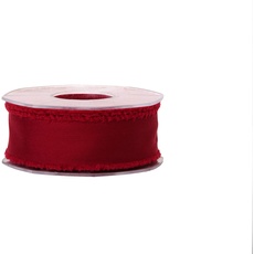 Furlanis Deckendes Fransenband aus Baumwolle, rot, 38mm x 15m