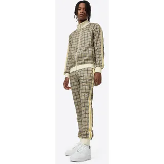 Lonsdale Herren Trainingsanzug schmale Passform Seabrook Yellow/Brown/Ecru XL