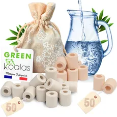 Green Koalas X100 Keramikperlen EM® Rosa X50 + Grau X50 Pack Luftreiniger, natürliche Filtration von Leitungswasser, Karaffe, Brunnen, Trinkflasche, Wasserkocher, Kugeln, Filter, Anti-Kalk, Chlor