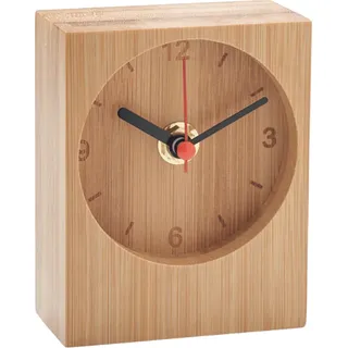 MidOcean - Analoge Tischuhr "Clambu", Bambus MO464 (Einheitsgröße) (Holz) - Braun