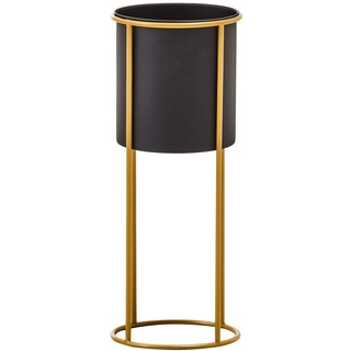 Premier Housewares Pflanzgefäße, Schwarz, Gold, Einheitsgröße