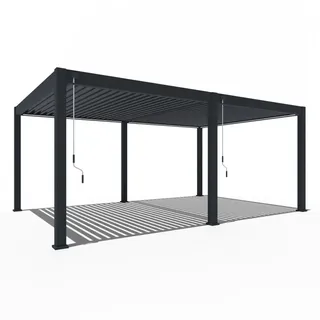 Weide Deluxe Plus 4 x 6 m inkl. 4 Seitenteile Grau