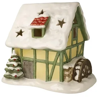 Goebel Windlicht Verschneite Wassermühle - Winterwald Weihnachten