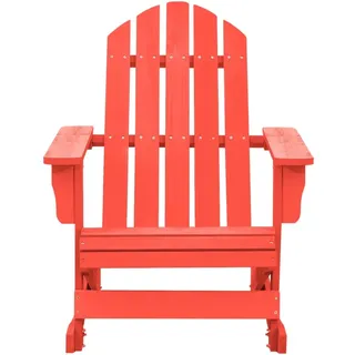 vidaXL Adirondack-Schaukelstuhl Massivholz Tanne Rot - Rot