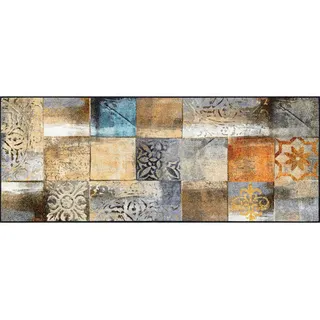 wash+dry Küchenläufer , Multicolor , Textil , orientalisch , rechteckig , 75x190 cm , Oeko-Tex® Standard 100 , für Fußbodenheizung geeignet, rutschfest, pflegeleicht , Teppiche und Böden, Teppiche, Teppichläufer, Küchenteppiche