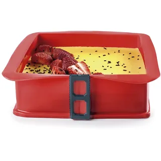 IBILI - 875800 - Kuchenform, quadratisch, zerlegbar, mit Glasboden