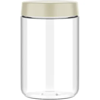 Musiwanna Overnight Oats Gläser 600ml, Weiter Mund Rund Gläser mit Deckel, Glasbehälter für Meal Prep, Salat, Jogurt, Müsli, Porridge, Gefrierschrank, Mikrowelle, Geschirrspüler Safe (Weiß)