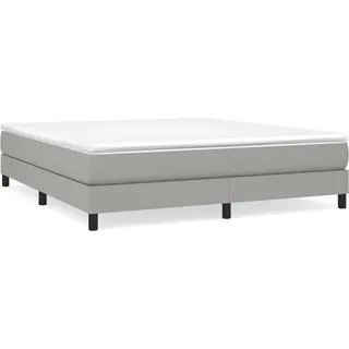 vidaXL Boxspringbettgestell Hellgrau 180x200 cm Stoff - Grau
