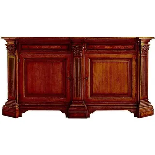 Landhaus Regal Anrichte Schrank Buffet Vitrinen Anrichten Sideboard Möbel Holz - Braun