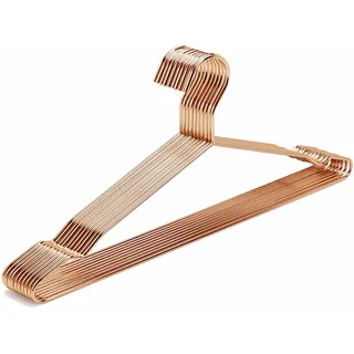 Amber Home 10 Stück 43cm Metall Kleiderbügel, Roségold