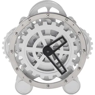 Retro Standuhr Tischuhr mit beweglichen Zahnrädern 27 cm Vintage