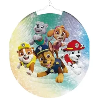 Amscan Paw Patrol Papierlaterne, Kindergeburtstagsdekoration, 25 cm, Papier, Mehrfarbig, one Size