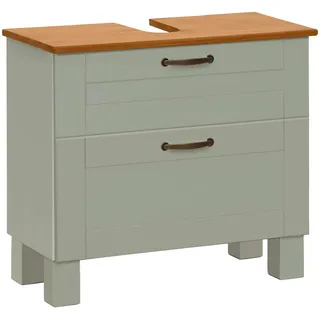 Home Affaire Waschbeckenunterschrank »Rodby«, FSC®-zertifiziertes Massivholz, Griffe Metall, Breite 60cm, Höhe 55cm