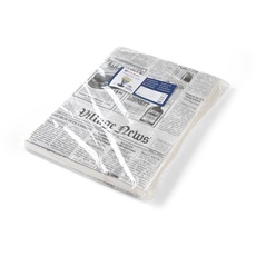 HENDI Fettdichtes Einschlagpapier, Zeitungsdruck, Stückzahl: 500 Blatt, 250x350mm