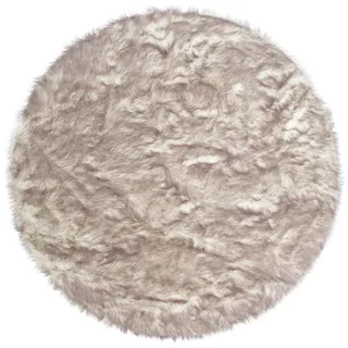my home Fellteppich »Sammo« rund 60 mm Höhe Kunstfell, leuchtende Farben, besonders weich, echter Kuschelteppich, grau