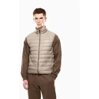 EA7 für Herren. 8NPQ06_PNGPZ Core Identity beige Faltweste (XXS), Lässig, Polyamid