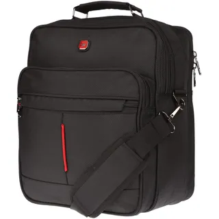 Christian Wippermann Flugbegleiter Tasche Umhängetasche Arbeitstasche Herrentasche im Hochformat Schwarz