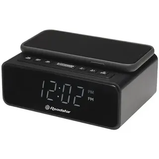 Wecker roadstar clr-700qi/ fm radio/ kabellose ladestation - Schwarz