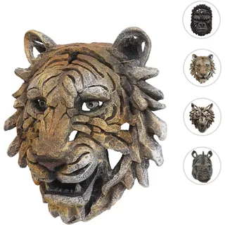 Deko Schädel HWC-H41, Wanddeko Kopf Trophäe, Polyresin Indoor Outdoor ~ Tigerkopf 35cm