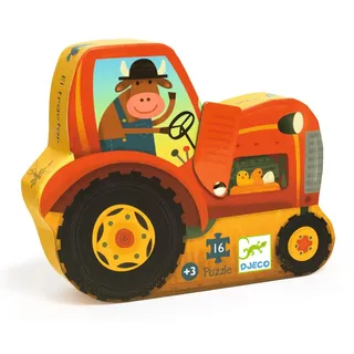 Djeco-Puzzle: Traktor - 16 Teile