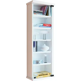 VCM Loposa Wandregal 31 x 18 x 91,5 cm Weiß