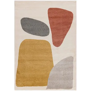 Mazovia Teppich Beige geometrisch - 180 x 250 cm , Currygelb, Beige , Textil , Abstrakt , Rechteckig , 180x250 cm , Oeko-Tex® Standard 100 , für Fußbodenheizung geeignet, für Hausstauballergiker geeignet, in verschiedenen Größen erhältlich, pflegeleicht, strapazierfähig , Teppiche und Böden, Teppiche