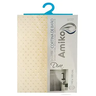 Amiko Duschvorhang aus Polyester, 140 x 180 cm, Beige